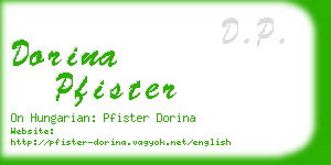 dorina pfister business card